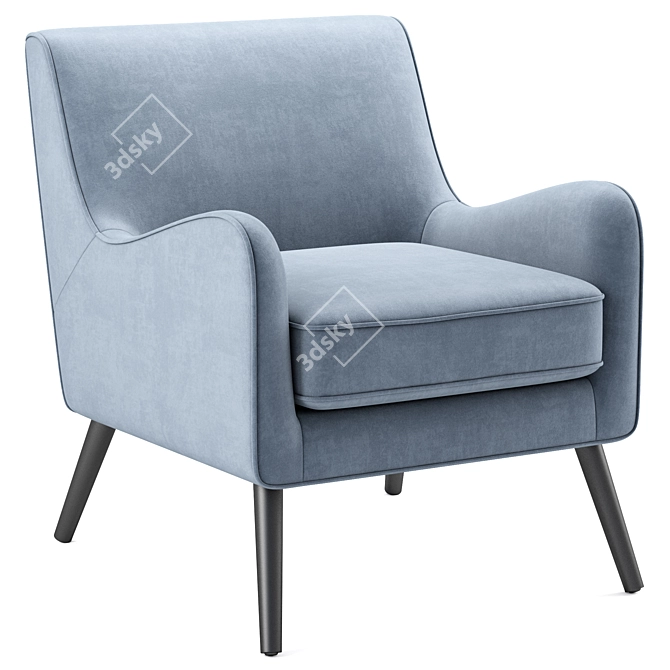 Cozy Book Nook Armchair: Ultimate Comfort 3D model image 1