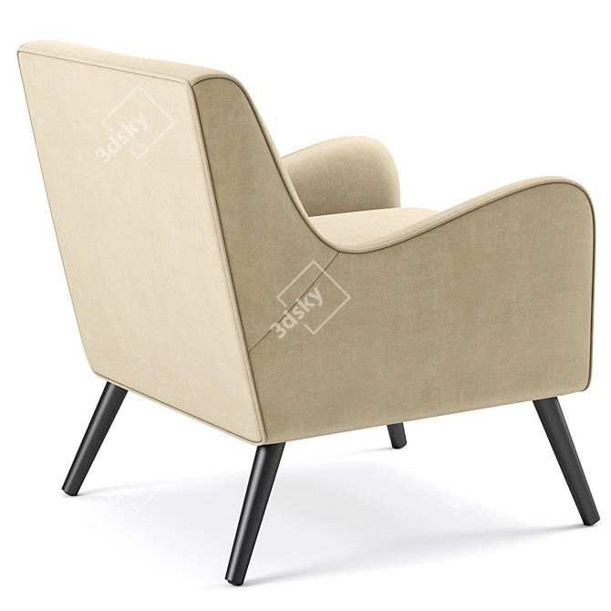 Cozy Book Nook Armchair: Ultimate Comfort 3D model image 3