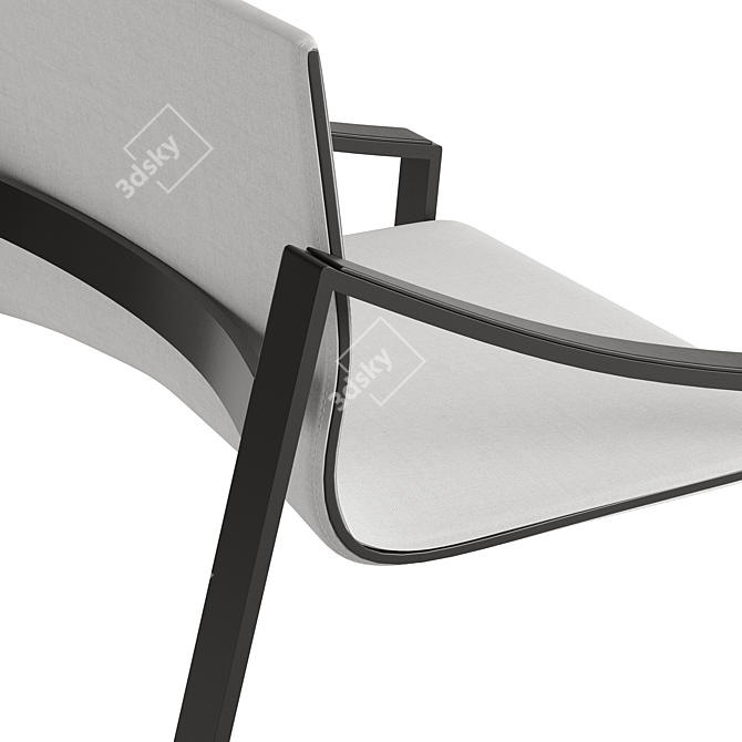 Elegant Allure Armchair 3D model image 6