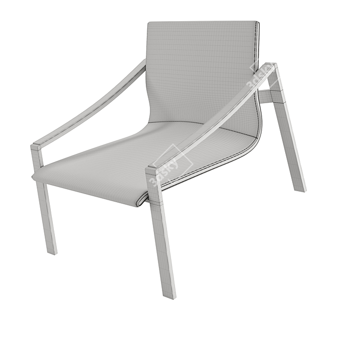 Elegant Allure Armchair 3D model image 7
