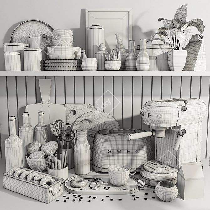 High-Quality Kitchen Accessories 3D model image 5