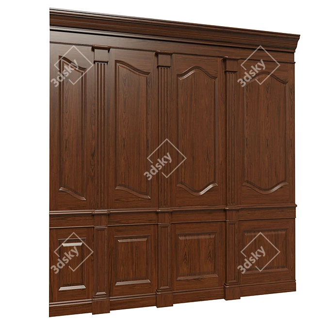 Wooden Panel Set 400-700: Textured UVW, Dif, Ref, Glos, Normal 3D model image 2