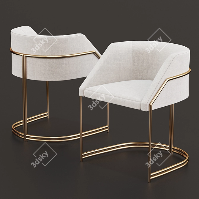 Modern Dining Set: Sleek Design, V-Ray Render 3D model image 3