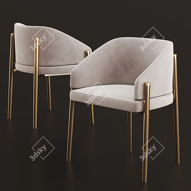 Modern Dining Set: Stylish 2014 Design 3D model image 3