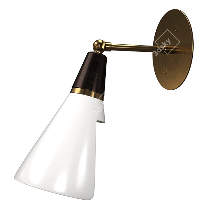 Title: Petite Magari Adjustable Wall Lamp: Sleek and Stylish Illumination 3D model image 1