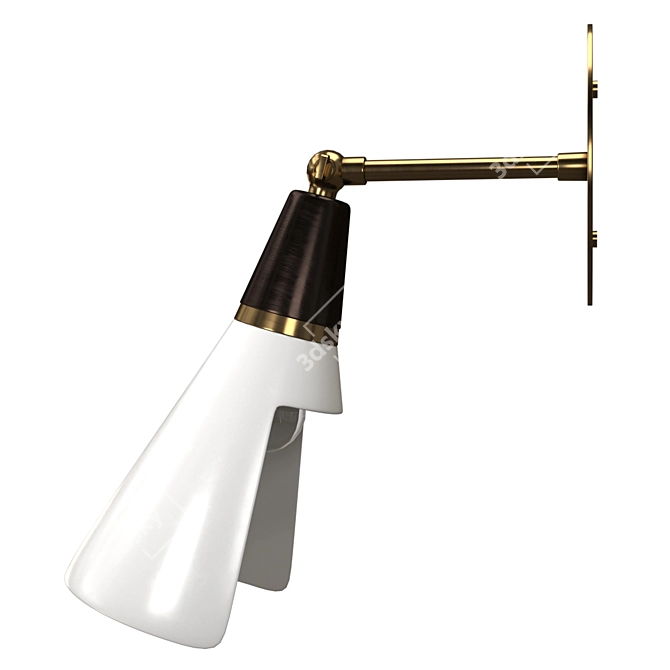 Title: Petite Magari Adjustable Wall Lamp: Sleek and Stylish Illumination 3D model image 2