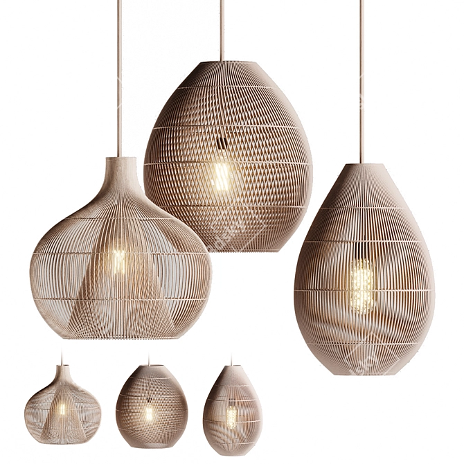 Figura Pendant Lamp: Exquisite Design by Duran 3D model image 1