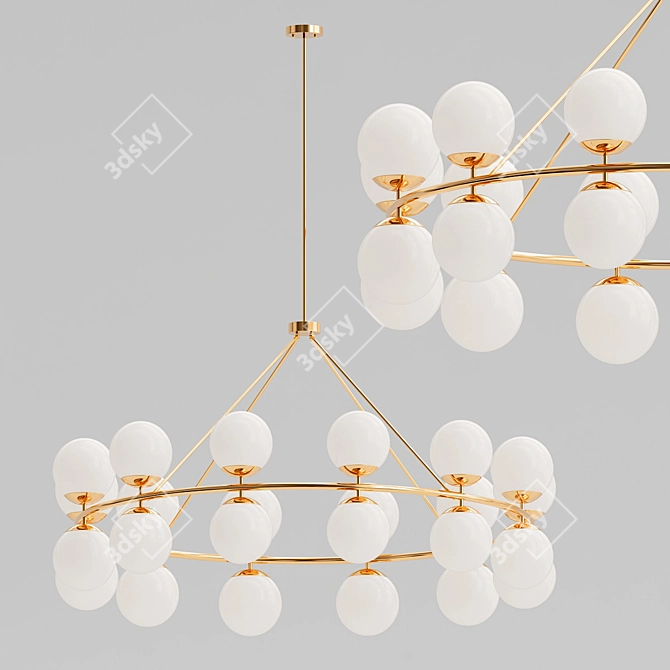 Elegant Hutchinson Chandelier 3D model image 3