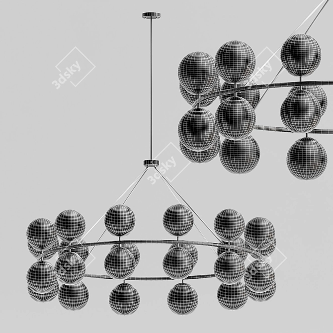 Elegant Hutchinson Chandelier 3D model image 4