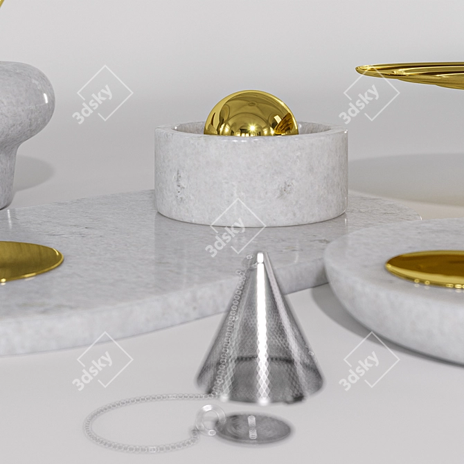 Elegant Stone Kitchen Essentials 3D model image 2