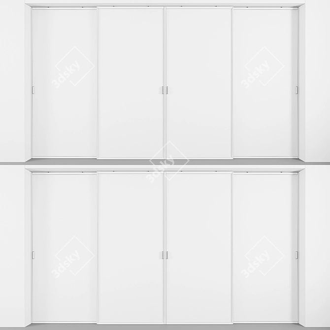 Embossed Glass Sliding Doors 3D model image 5