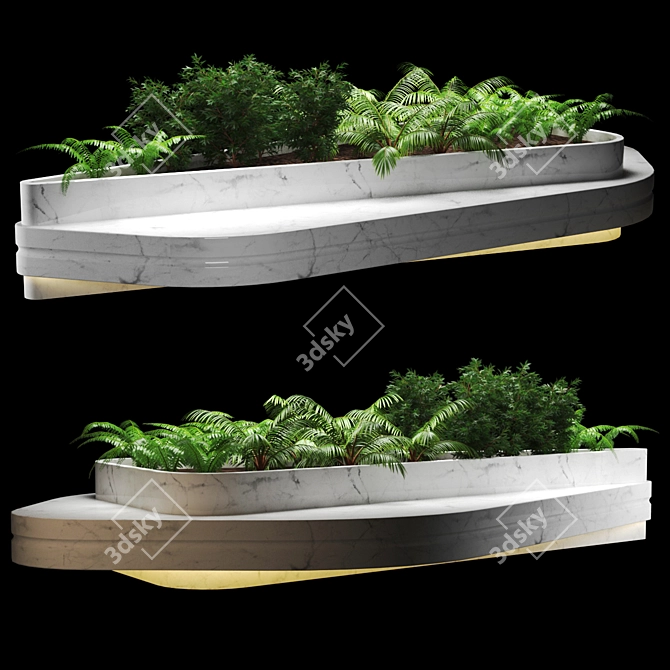 Sleek Bench511 - Type2 3D model image 2