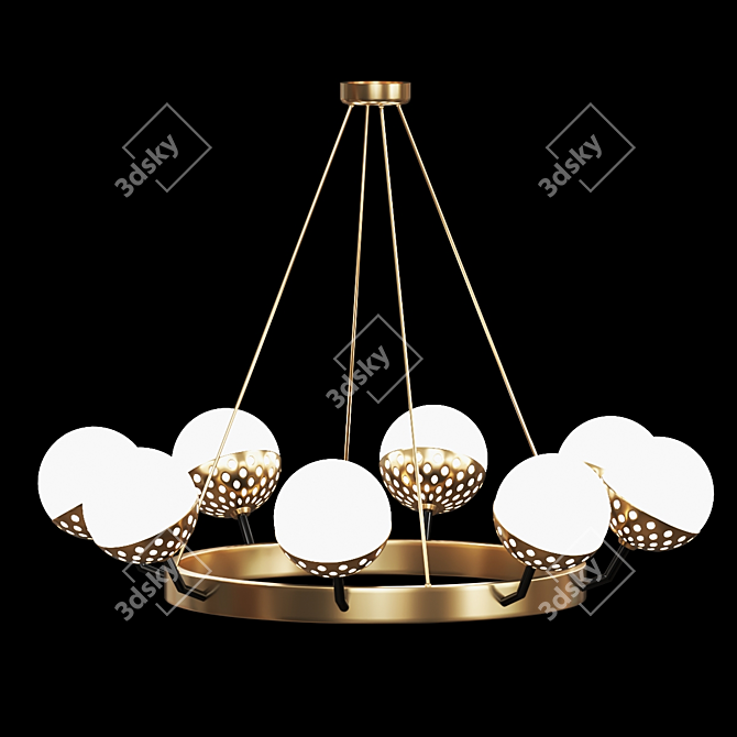 Elegant Crystal Chandelier (Vol. 06) 3D model image 2