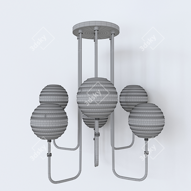 Modern Gary Ceiling Lamp 3D model image 3