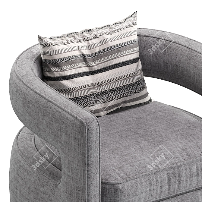 Elegant SAN MARINO Armchair 3D model image 4