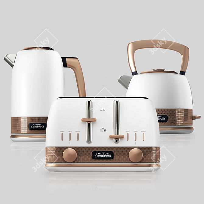 Sunbeam Bronze Appliances: Stylish and Functional 3D model image 1