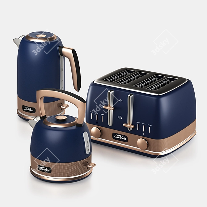 Sunbeam Bronze Appliances: Stylish and Functional 3D model image 3