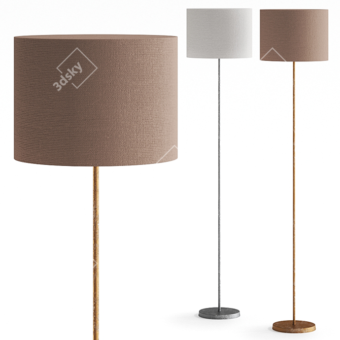 Luminous Elegance: Lille Floor Lamp 3D model image 1