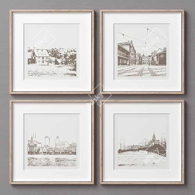 Modern Multi-Frame Set 3D model image 1