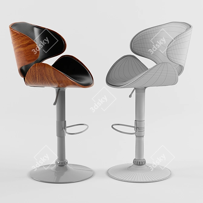 Modern Comfort: LMZ-4905 Bar Stool 3D model image 4