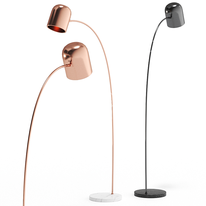 Sleek Simone Floor Lamp: Modern Design 3D model image 1