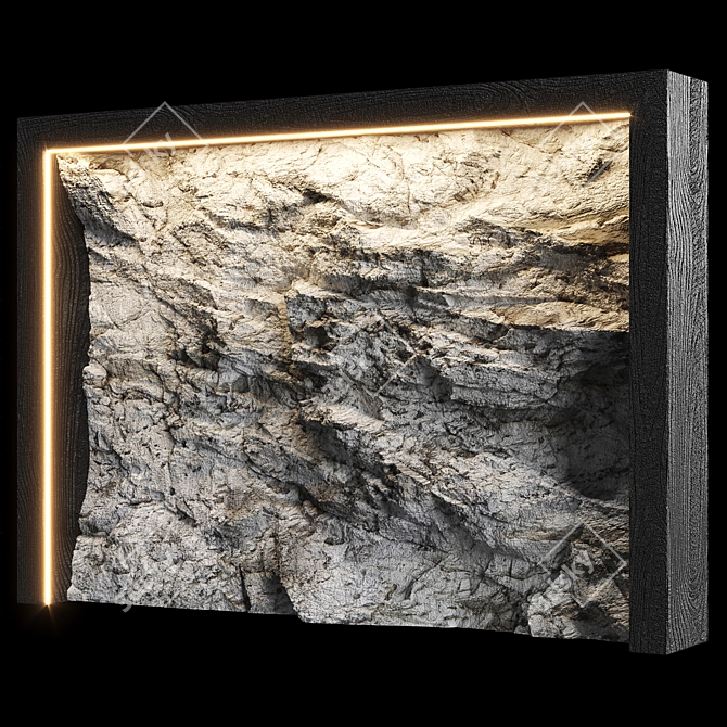 Elegant Stone Wall Décor 3D model image 2