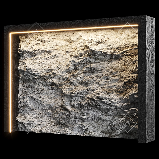 Elegant Stone Wall Décor 3D model image 4