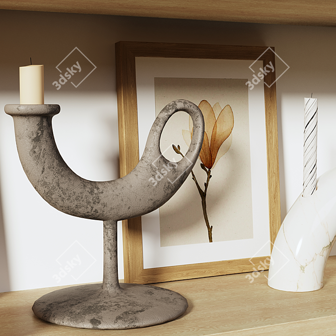 Elegant Decorative Set for Home 3D model image 2