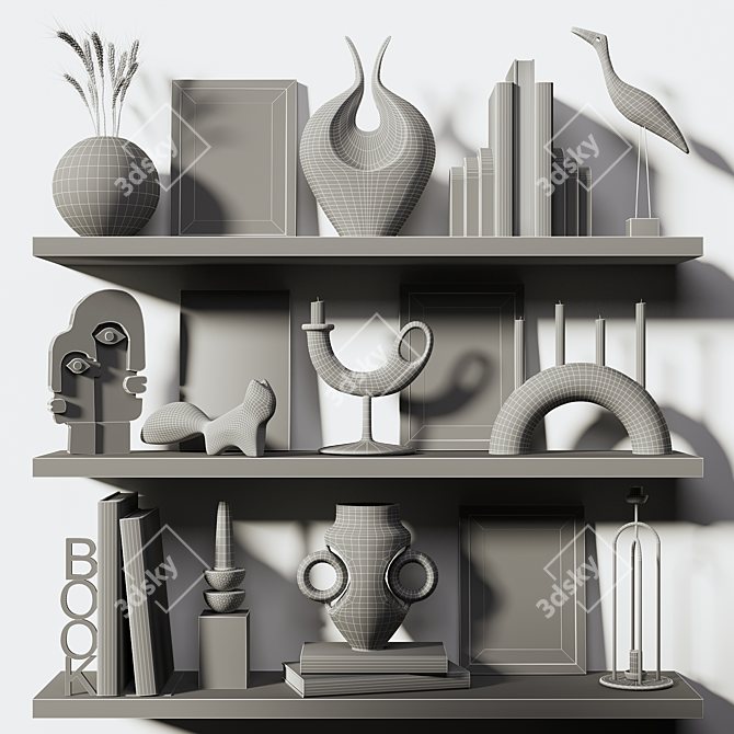 Elegant Decorative Set for Home 3D model image 5