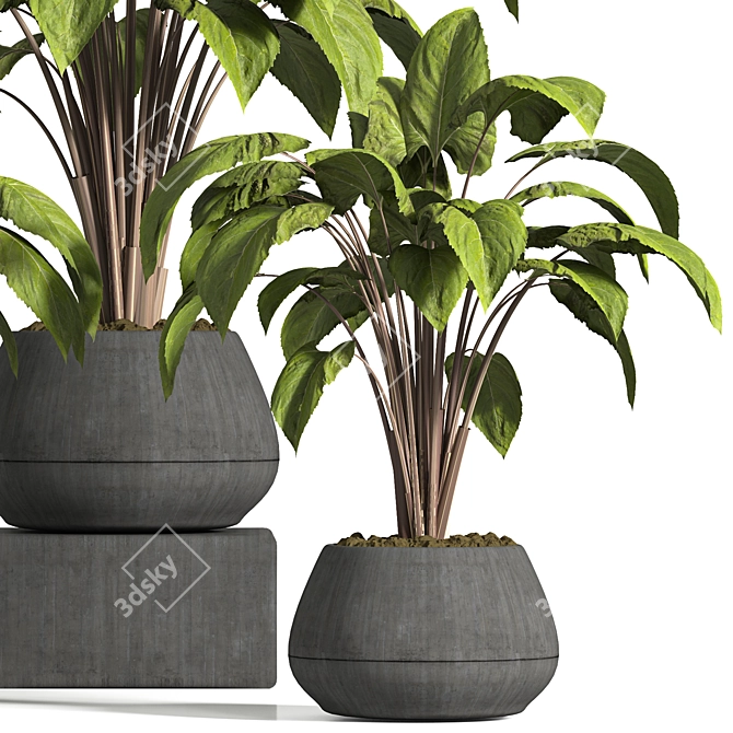 Stylish Indoor Plant Stand 3D model image 4