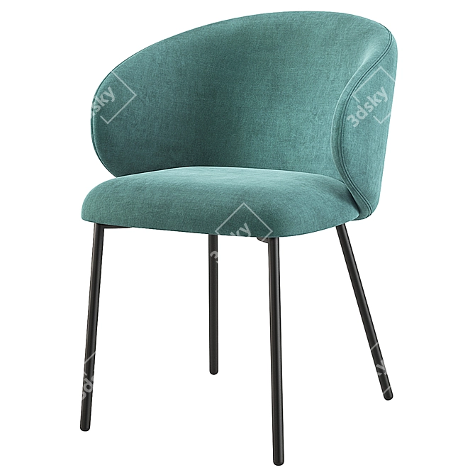 Italian Connubia Calligaris Tuka Chair: Elegant Comfort 3D model image 3