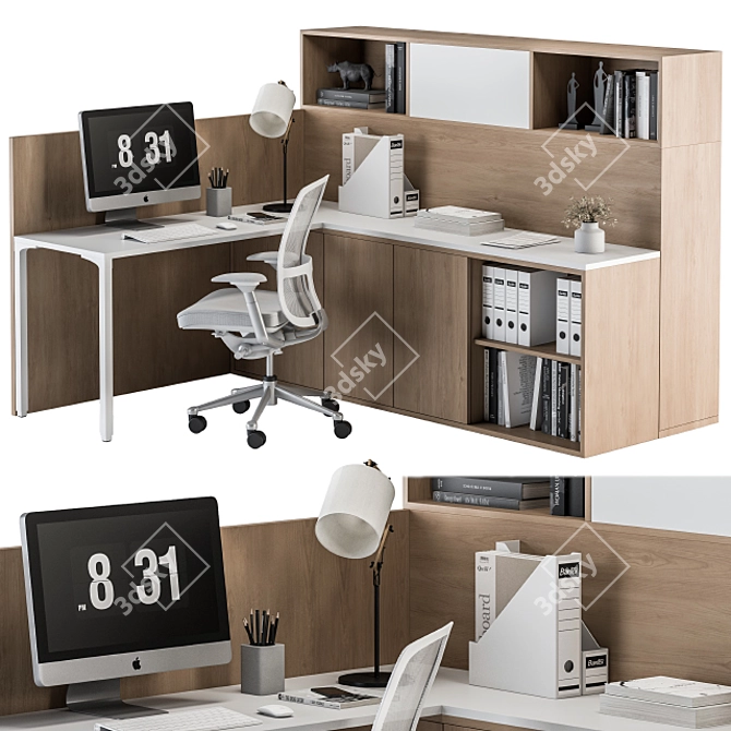 ErgoTech Office Set: Productivity Boost+ Comfort 3D model image 1