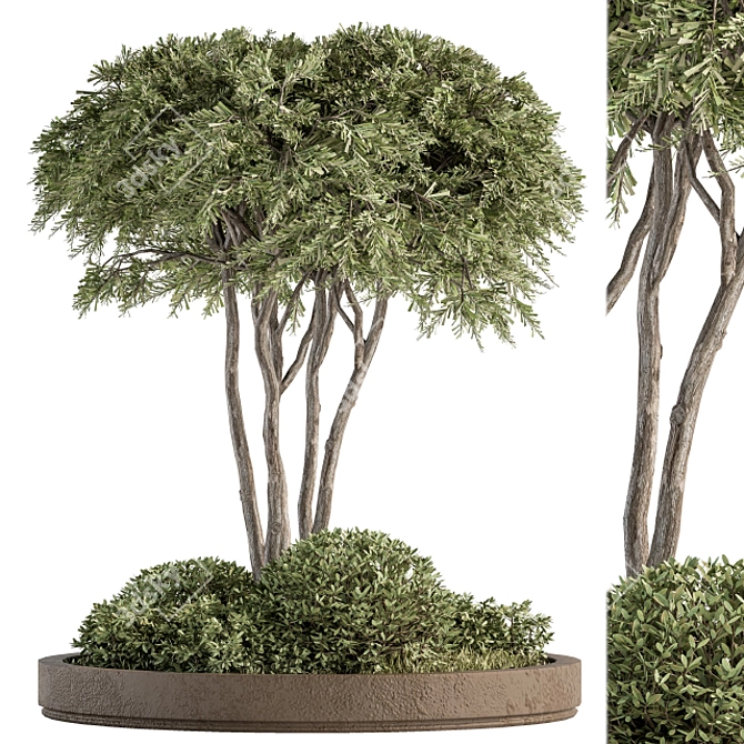 Green Oasis Garden Set 3D model image 1