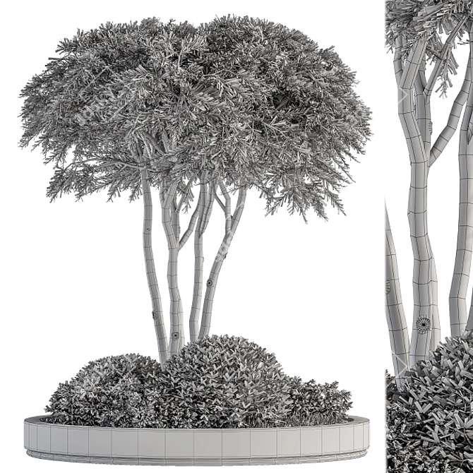 Green Oasis Garden Set 3D model image 4