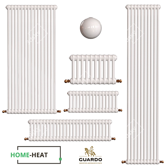 Italian Tubular Radiators - GUARDO Pilon S4H 3D model image 3