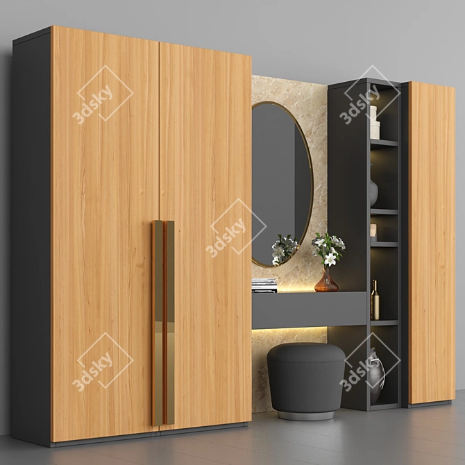 Modern Hallway Console Table 3D model image 1