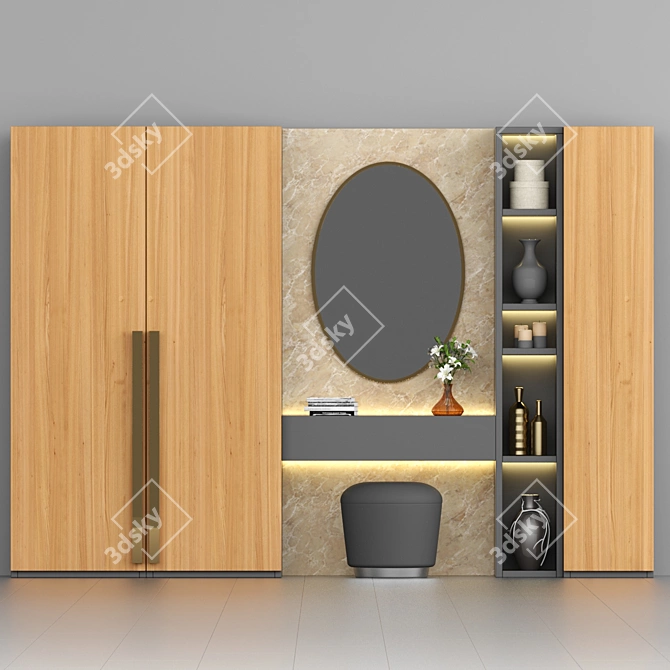 Modern Hallway Console Table 3D model image 2