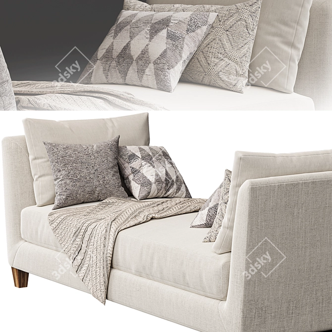 Modern Marlowe Daybed: Stylish and Functional 3D model image 5