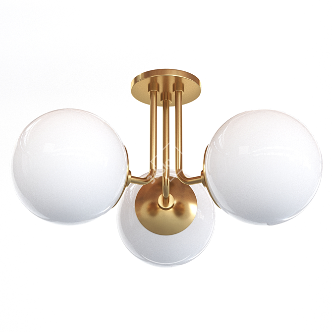 Sleek Globe Pendant Light 3D model image 1