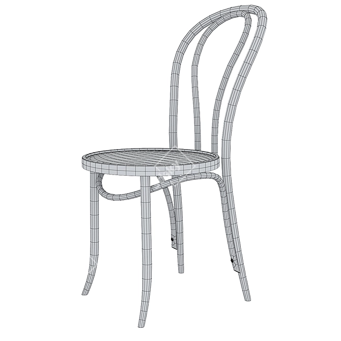 Modern Thonet Rating Chair: Stylish & Comfortable 3D model image 4