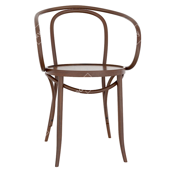 Thonet Rating Chair: Elegant & Classic Design. 3D model image 3