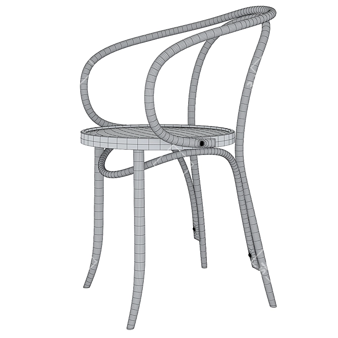 Thonet Rating Chair: Elegant & Classic Design. 3D model image 4