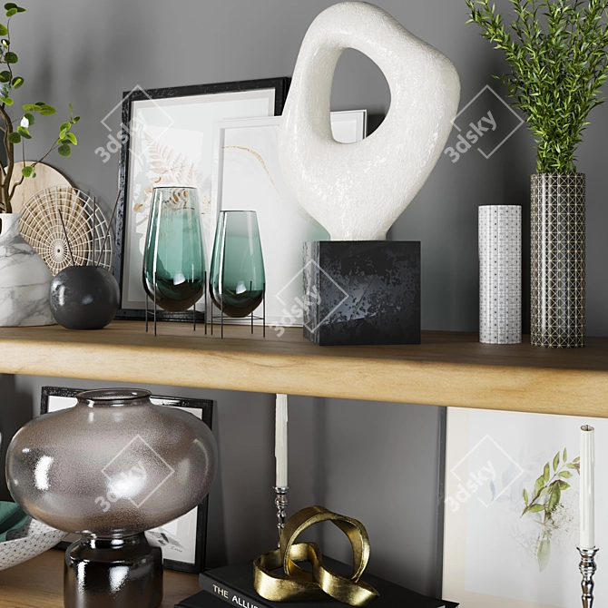 Modern Decor Set in 3D Max 3D model image 4