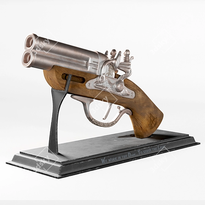 Assassin's Creed Inspired Antique Gun 3D model image 1