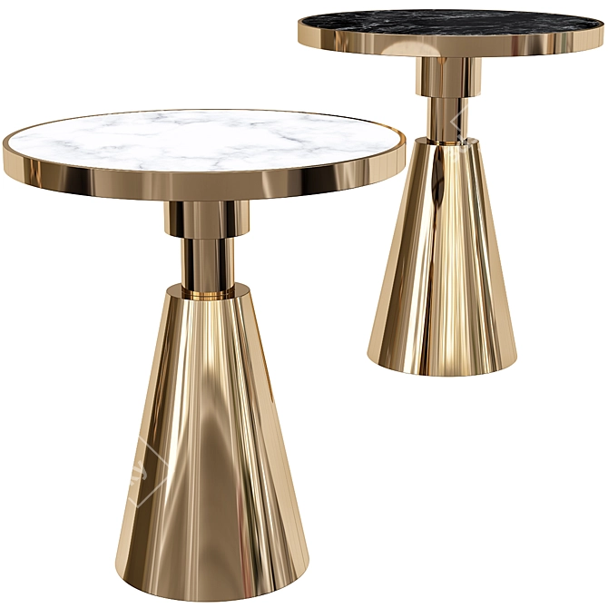 Elegant Marble Side Table 3D model image 1