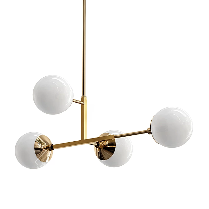 Elegant Globe Chandelier 3D model image 1