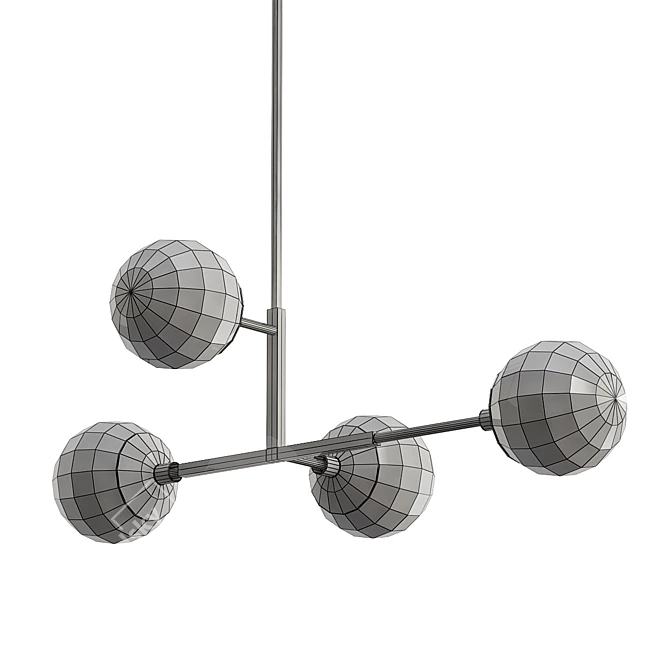 Elegant Globe Chandelier 3D model image 2