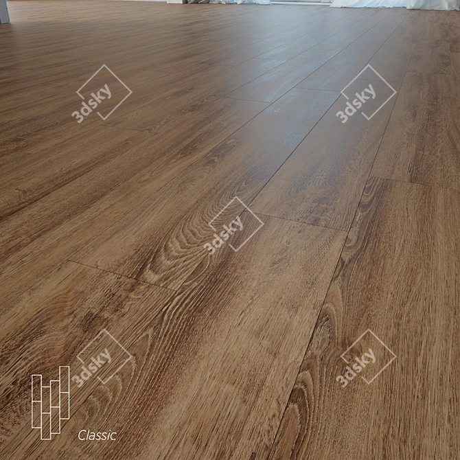 Natural Oak Calypso Flooring 3D model image 1