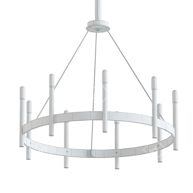 Elegant Anthem Chandelier: Quoizel's Lumens Showstopper 3D model image 2