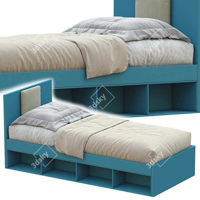 NUK Single Bed - Modern and Stylish 3D model image 2